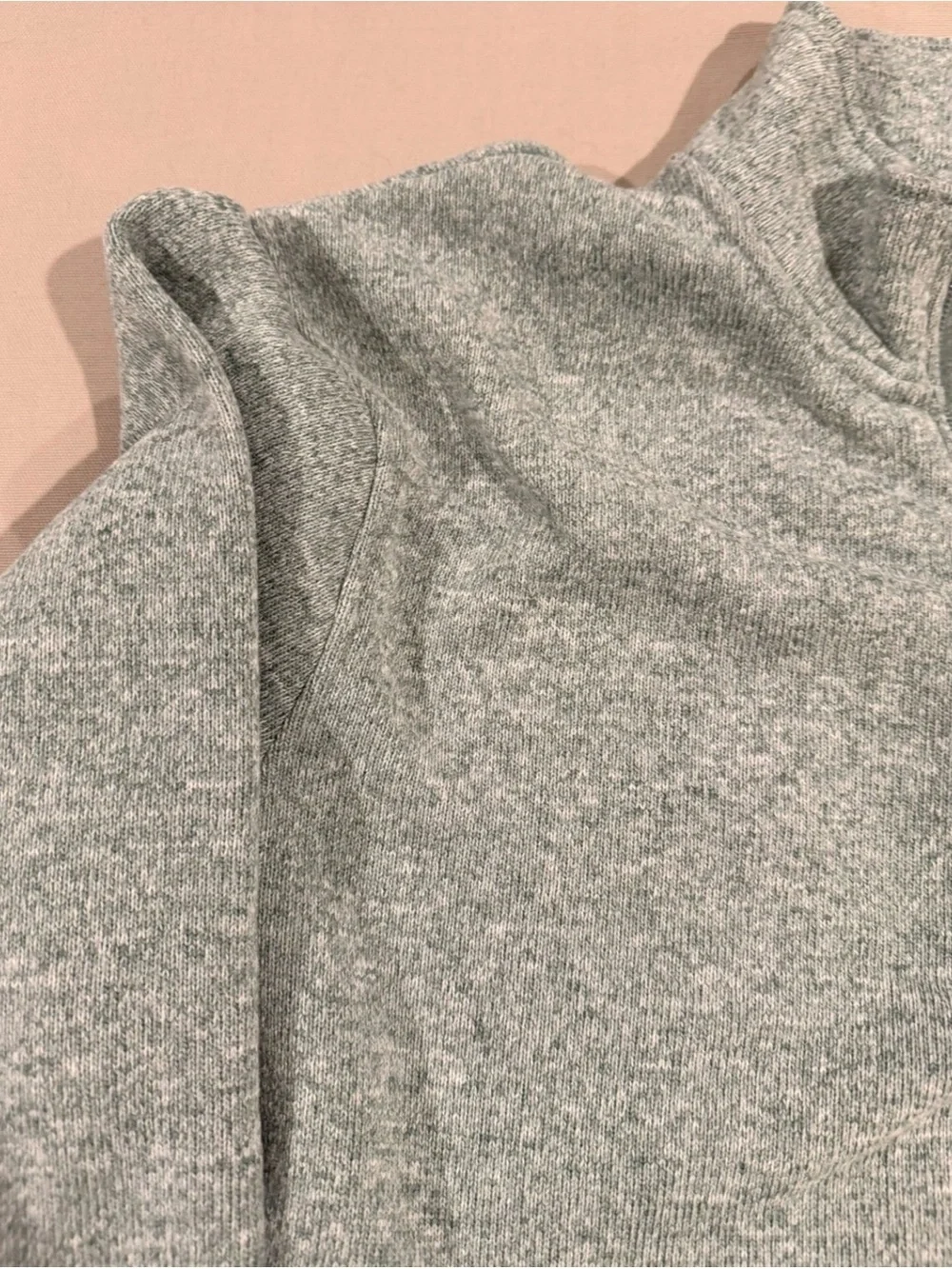 J.Crew Mercantile 1/4 Zip pullover Fleece Sweater Heather Mint Green Mens XL